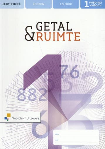 Getal  Ruimte 12e ed vmbo kgt 1 TH rekenkatern 9789001826499, Zo goed als nieuw