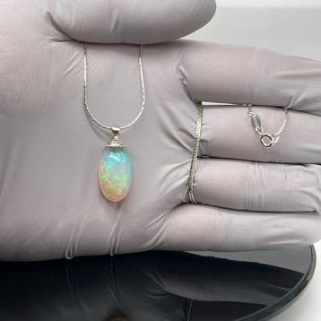 Zilver - Hanger - Natuurlijke opaal
