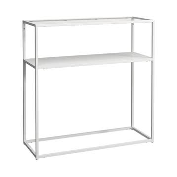 Console tafel Kuhmo sidetable glas 80x80x30 cm wit [en.casa], Verzenden, Nieuw