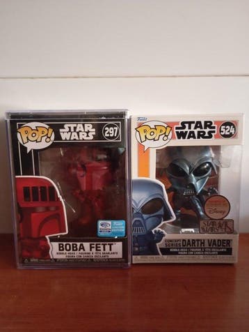 Funko - Funko Pop - Star Wars Boba Fett + Darth Vader, Antiek en Kunst