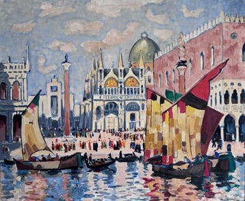 Omgeving van Konstantin Gorbatov (XX) - In Venedig, Antiek en Kunst, Kunst | Schilderijen | Klassiek