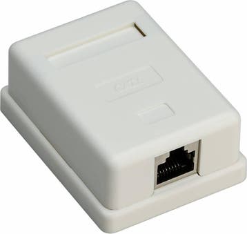 CAT6 opbouwdoos 1x RJ45 STP, Ophalen of Verzenden, Nieuw