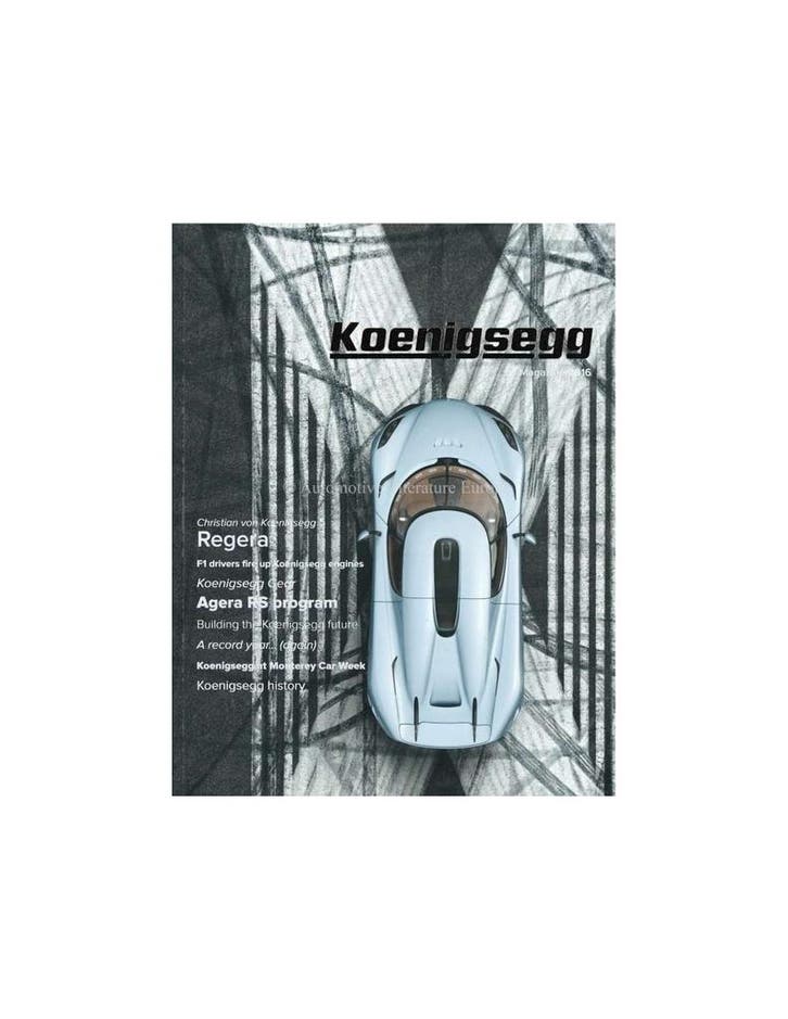2016 KOENIGSEGG MAGAZINE ENGELS, Boeken, Auto's | Folders en Tijdschriften