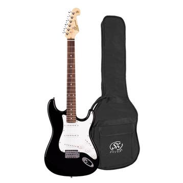 SX ED1 ST-Style Elektrische Gitaar Black Set, Ophalen of Verzenden, Nieuw