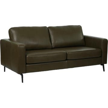 Leren bank Match - 2 zits - Elegance Green (donkergroen) -, Huis en Inrichting, Banken | Bankstellen, 150 tot 200 cm, Nieuw, Ophalen of Verzenden