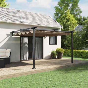 vidaXL Paviljoen 300 x 300 x 200 cm Taupe Polyester, Verzenden, Nieuw