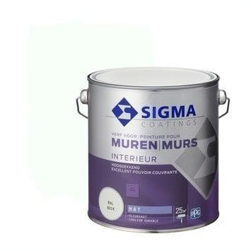 Sigma hoogdekkende muurverf mat - RAL 7032 - 2,5 liter *s..., Ophalen of Verzenden, Nieuw, Overige kleuren, Lak