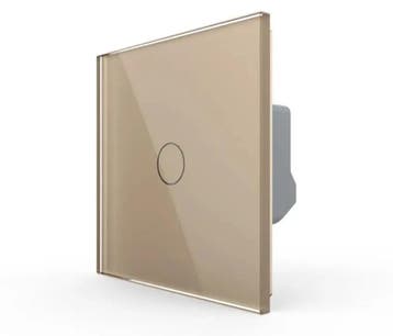 Livolo Touchscreen Schakelaar | Goud | 1-voudig | Aan/Uit, Ophalen of Verzenden, Nieuw, Schakelaar
