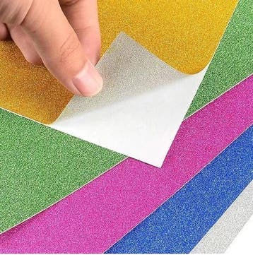 Plakfolie, knutselfolie hobby glitter behang zelfklevend, Nieuw