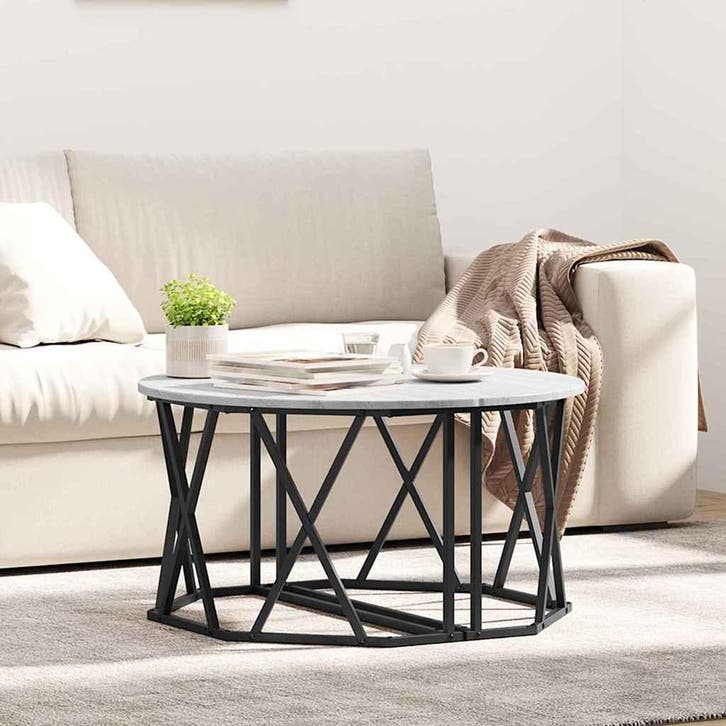 vidaXL Salontafel Grijs Sonoma 80 x 80 x 42 cm, Huis en Inrichting, Tafels | Salontafels, Nieuw, 50 tot 100 cm, Overige houtsoorten
