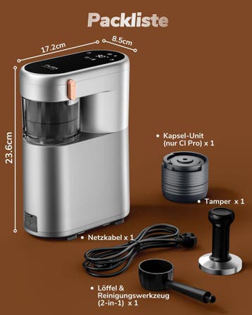 2-in-1 koffiezetapparaat, klein, direct warm en 20 bar, draa, Verzenden, Zo goed als nieuw