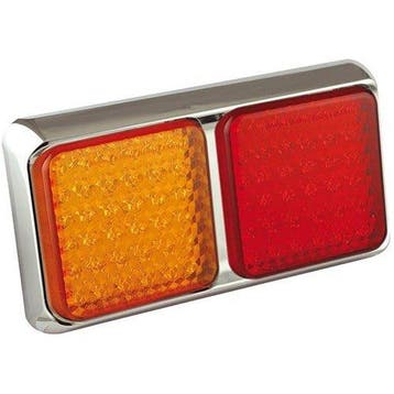 LED achterlicht met chromen rand  | 12-24v | 40cm. kabel, Verzenden, Nieuw