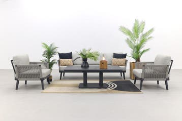Durban/Medina verstelbare stoel-bank loungeset - 4-delig -, Verzenden, Nieuw, Overige materialen, Loungeset