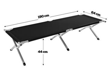 Veldbed - 1 Persoons - Kampeerbed - Stretcher - 190x64 cm -, Caravans en Kamperen, Verzenden, Zo goed als nieuw