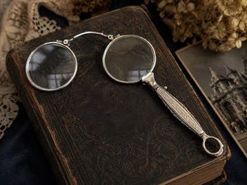 Unsigned - Belle Époque - Antiek - 935 zilver - Lorgnet