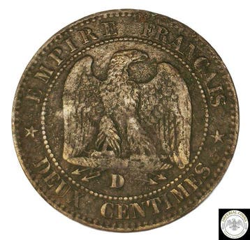 Frankrijk. Napoléon III. 2 Centimes 1853-D, Lyon - Big D