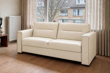 Bankstel Purmerend - 2 zits banken - Creme, Nieuw, Stof