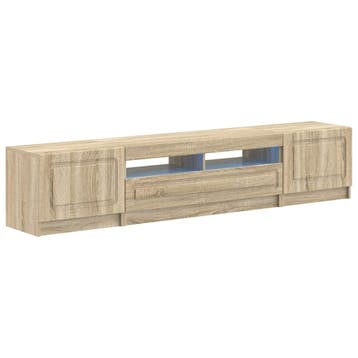 vidaXL 5-delige LED TV-kast Sonoma Eiken Bewerkt hout, Minder dan 50 cm, Verzenden, Nieuw, Minder dan 100 cm