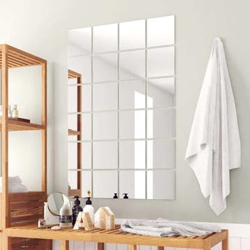 vidaXL 48 st Spiegeltegels vierkant glas, Huis en Inrichting, Verzenden, Nieuw