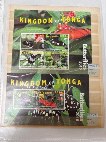 Wereld - Tonga Penhryn Cook Islands Wildlife Sheets MNH, Gestempeld