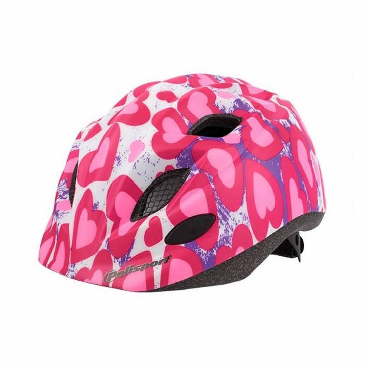 Polisport Kinderhelm  Glitter Hearts Junior Premium, Fietsen en Brommers, Fietsaccessoires | Fietshelmen, Nieuw, Verzenden