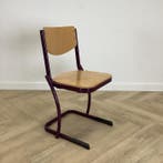 Eromes schoolstoel zithoogte 46 cm,  Beuken - paars, Huis en Inrichting, Stoelen, Ophalen of Verzenden, Gebruikt, Hout, Eén