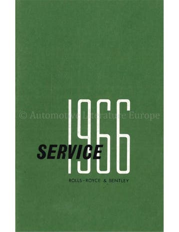 1966 ROLLS ROYCE | BENTLEY SERVICE STATIONS HANDBOEK ENGELS, Auto diversen