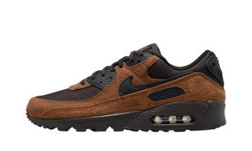Nike Air Max 90 Premium Light British Tan Velvet Brown, Nieuw