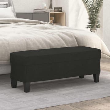 vidaXL Bankje 100x35x41 cm stof zwart, Verzenden, Nieuw, Stof, Minder dan 150 cm