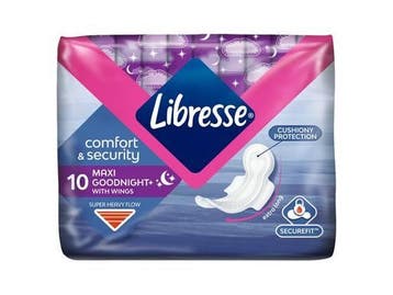 LIBRESSE maandverband Maxi - 6 pak x 10 stuks, Verzenden