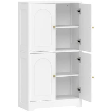 Keukenkast, Hoge Kast Met 2 Verstelbare Planken, Keukenbuffe, Verzenden, Nieuw