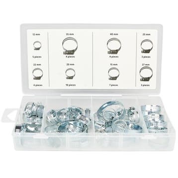 Benson Assortimentsdoos - 40 slangklemmen - Diverse maten..., Doe-het-zelf en Verbouw, IJzerwaren en Bevestigingsmiddelen, Ophalen of Verzenden