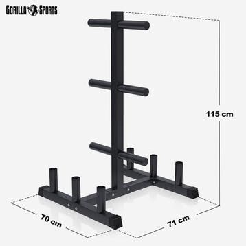 Halterrek - Halterstandaard - Tot 300 kg  - GORILLA SPORTS®, Sport en Fitness, Fitnessmaterialen, Verzenden, Zo goed als nieuw