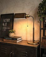 Massive - Bankierslamp - Art.12492/01 - Messing - Bureau-,