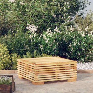 vidaXL Tuintafel 69,5x69,5x31 cm massief teakhout, Verzenden, Nieuw