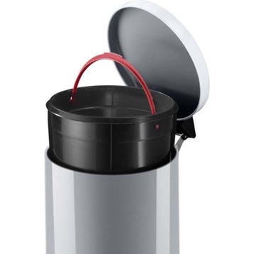 Hailo Solid M pedaalemmer 12l - zilver, Huis en Inrichting, Woonaccessoires | Prullenbakken, Verzenden, Nieuw