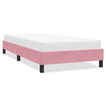 vidaXL Bedframe zonder matras 80x210 cm fluweel roze, Verzenden, Nieuw, Eenpersoons, Stof