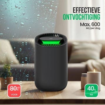 2dekans | Strex Luchtontvochtiger - Extreem Stil - 600ml/dag, Ophalen of Verzenden, Zo goed als nieuw