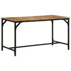 vidaXL Eettafel 140x70x75 cm massief hout ruw mangohout, Huis en Inrichting, Tafels | Eettafels, Verzenden, Nieuw