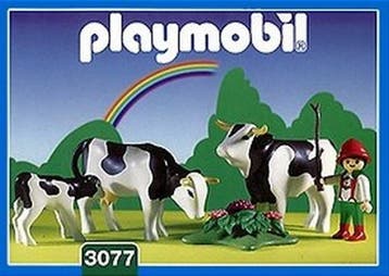 Playmobil Koeien met Jongen - 3077 (Nieuw), Verzenden, Nieuw