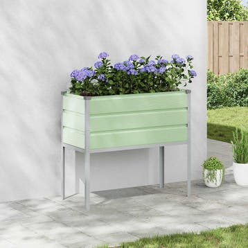 vidaXL Plantenbak Pastelgroen 100 x 45 x 90 cm, Tuin en Terras, Bloembakken en Plantenbakken, Verzenden, Minder dan 60 cm, Nieuw
