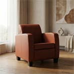 Leren fauteuil Joy - Toledo Terra (donkercognac) - Poten, Huis en Inrichting, Fauteuils, Nieuw, Ophalen of Verzenden, Eigentijds, Klassiek, Modern