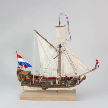 KOLDERSTOK STATENJACHT SCHIP-WALNOOT, Hobby en Vrije tijd, Modelbouw | Boten en Schepen, Nieuw