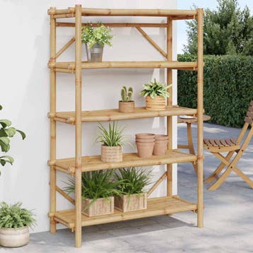 vidaXL Rek 5-laags 100x40x150 cm bamboe, Verzenden, Nieuw