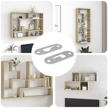vidaXL Sleufhanger 2 st Zilver 45 x 16 x 3.5 mm IJzer, Verzenden, Nieuw