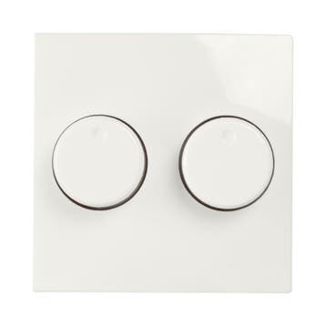 ION | Centraalplaat dimmerknop Duo | Alpin wit | E1 serie, Ophalen of Verzenden, Nieuw, Schakelaar