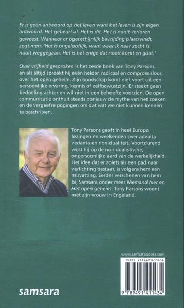 Over vrijheid gesproken 9789491411434 Tony Parsons, Verzenden, Zo goed als nieuw, Tony Parsons