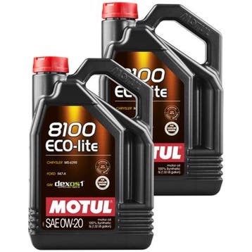 Motul Aanbieding: 2 X 8100 Eco-Lite 0W20 5L, Verzenden