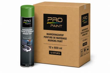 Pro paint markeringsverf 12 stuks, 600 ml, groen, Verzenden, Nieuw
