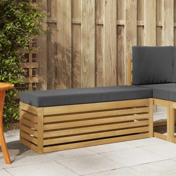 vidaXL Buiten bankenset Wit en antracietkleurig 115 x 43 x, Tuin en Terras, Verzenden, Nieuw